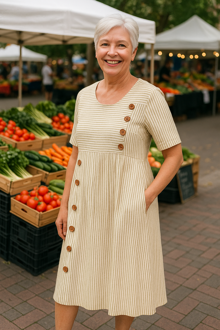 Brenna | Striped Midi Dress