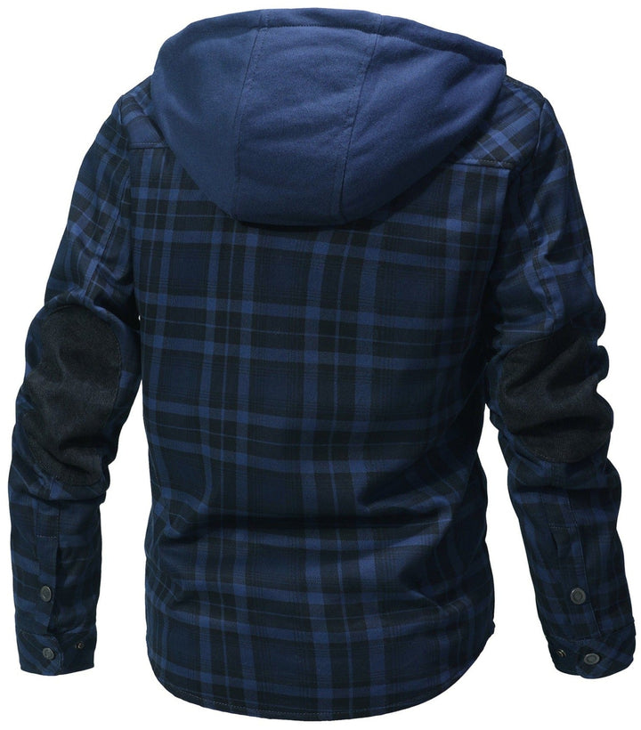Caleb | Rugged Hooded Plaid Jacket