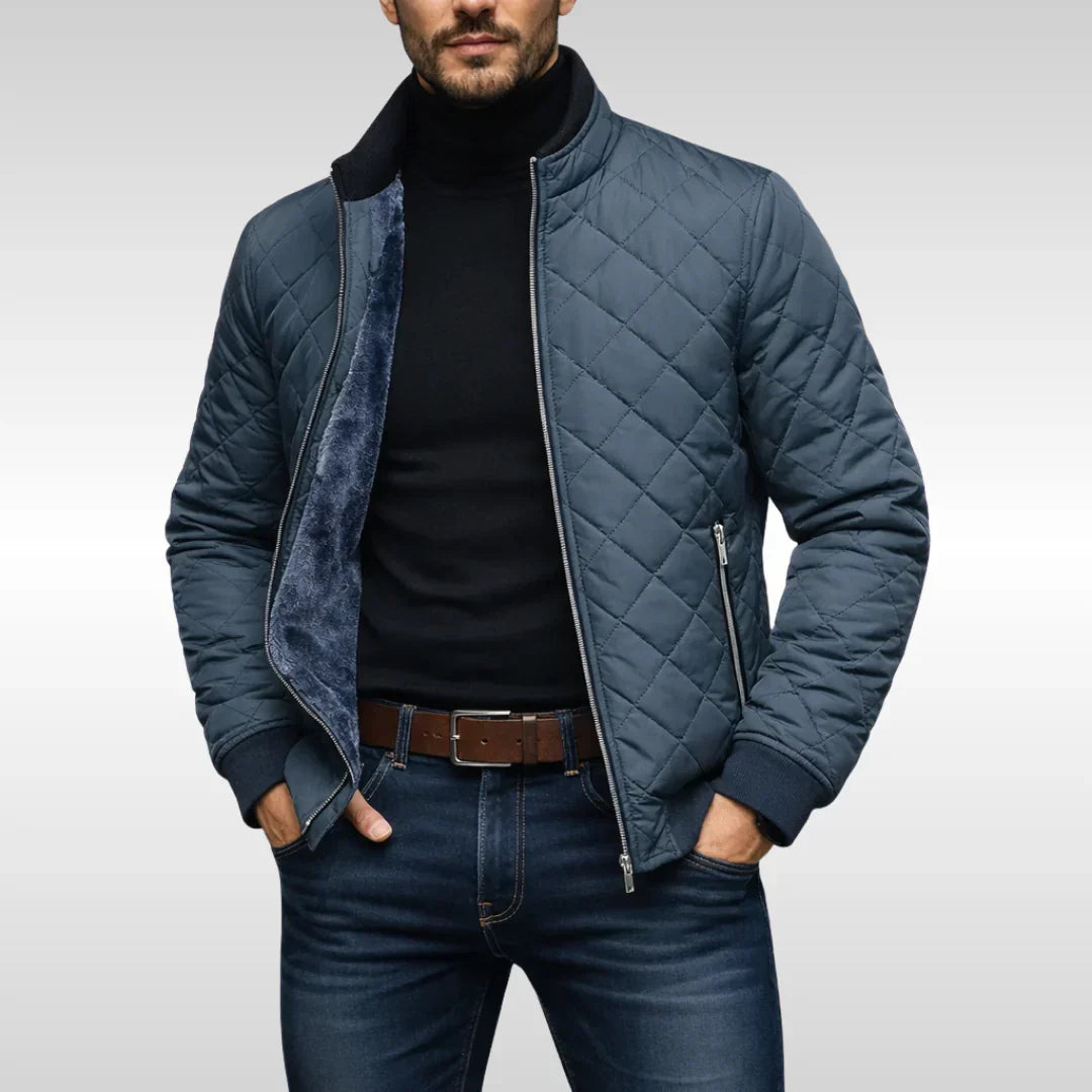 Hayes | Elegant Quilted Zip-Front Jacket