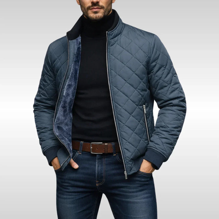 Hayes | Elegant Quilted Zip-Front Jacket