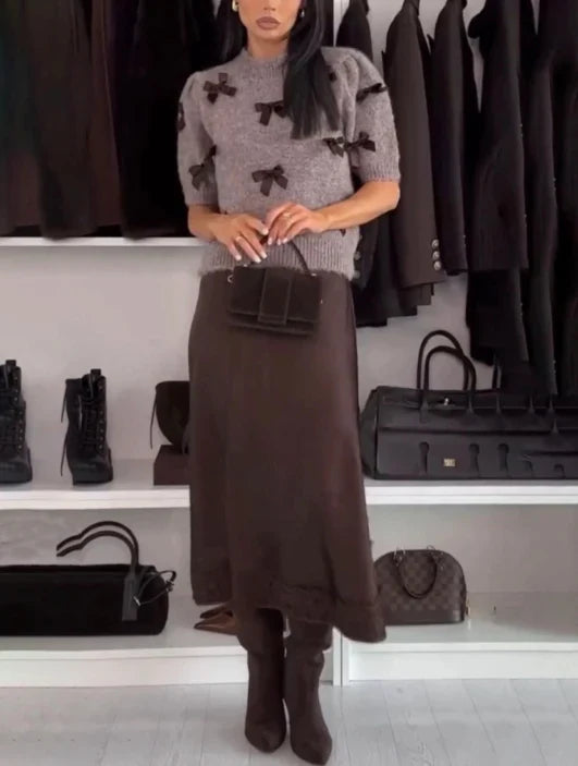 Emilia | Elegant Knit & Skirt Set