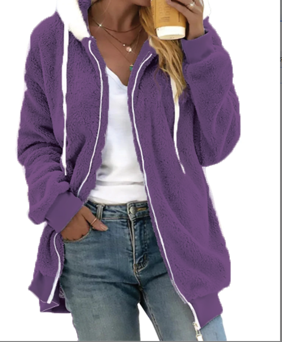 Lauren | Elegant Zip-Front Hooded Sweater