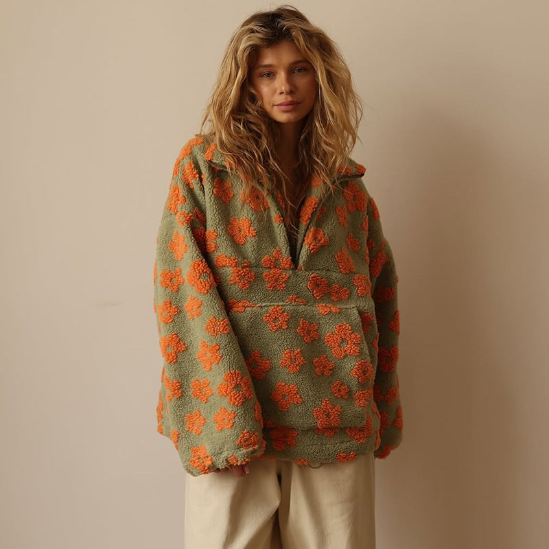 Daisy | Soft Floral Fleece Jacket