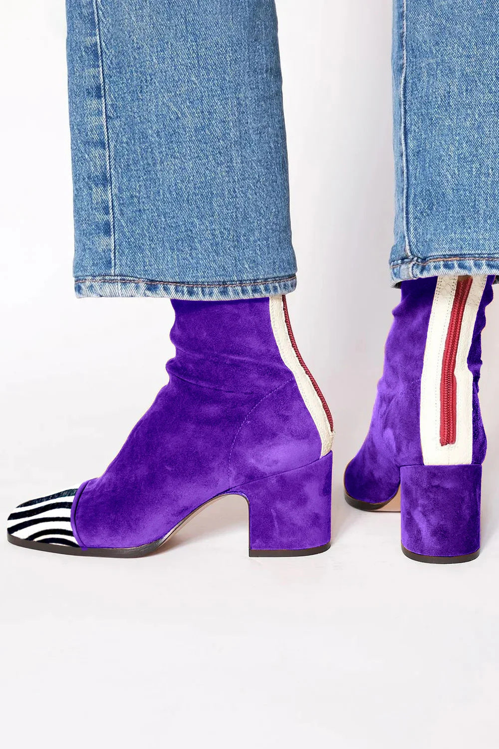 Sienna | Sculpted Square-Toe Block Heel Boots
