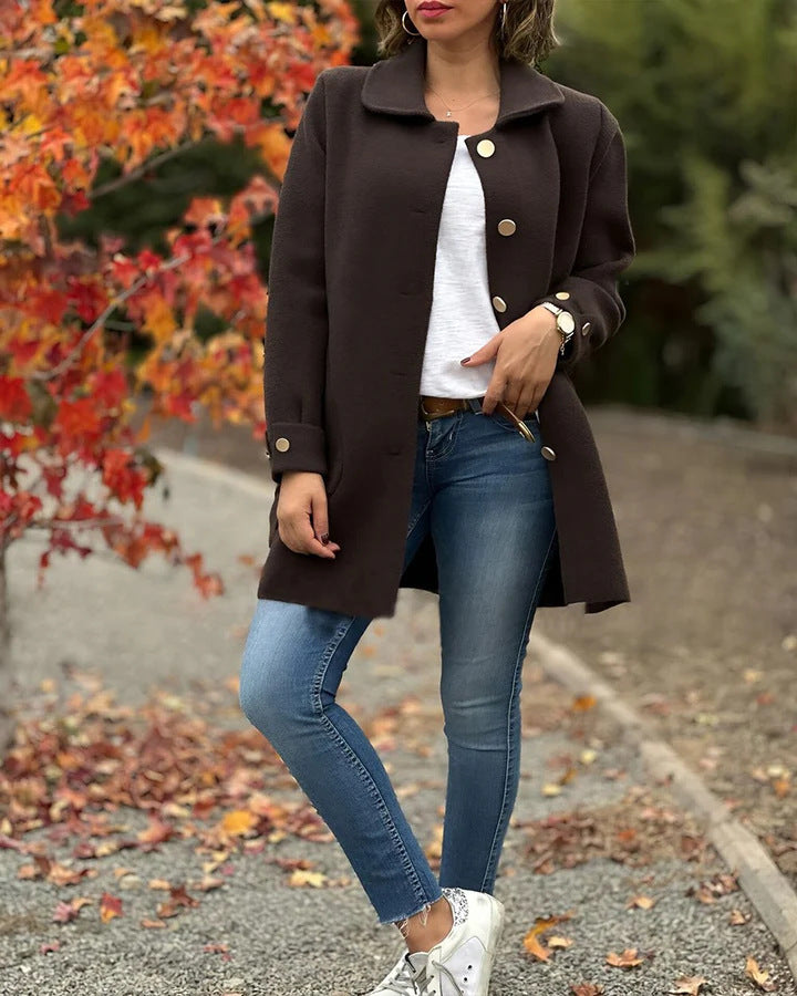 Moana | Oversized Elegant Button Coat