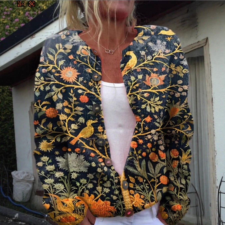 Hailey | Vintage Floral Open-Front Cardigan