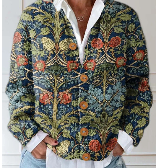 Hailey | Vintage Floral Open-Front Cardigan