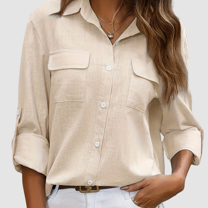 Celest | Elegant pocket blouse
