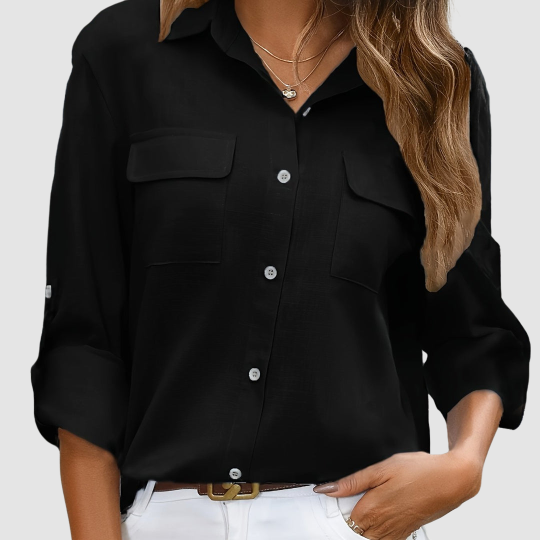 Celest | Elegant pocket blouse