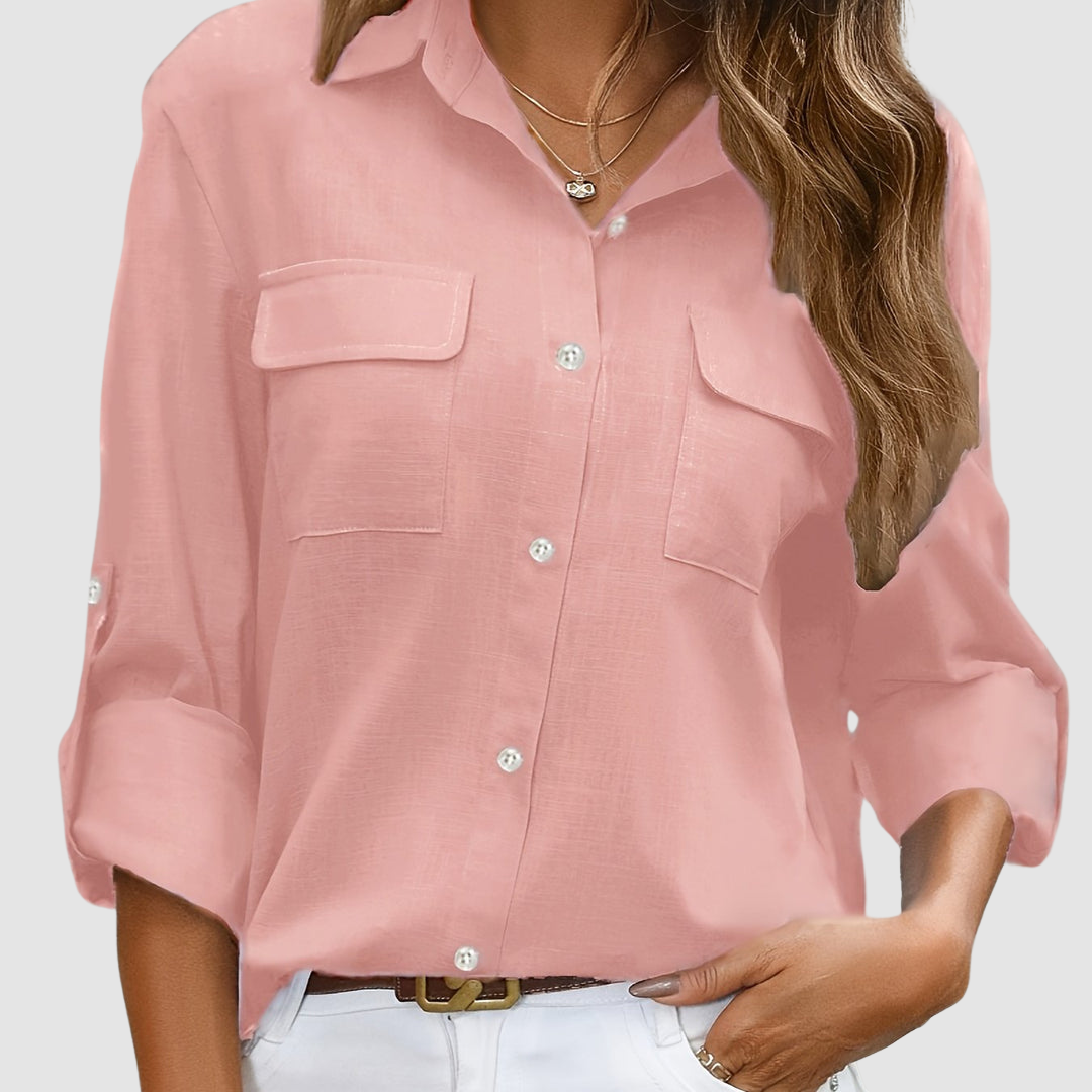 Celest | Elegant pocket blouse