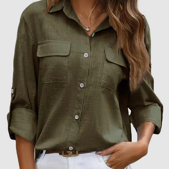 Celest | Elegant pocket blouse