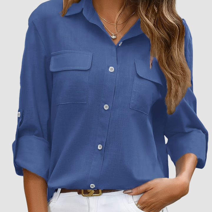 Celest | Elegant pocket blouse