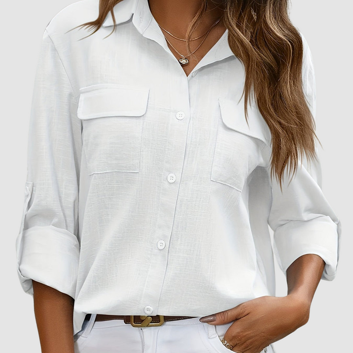 Celest | Elegant pocket blouse