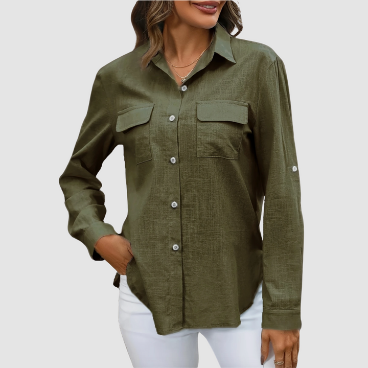 Celest | Elegant pocket blouse