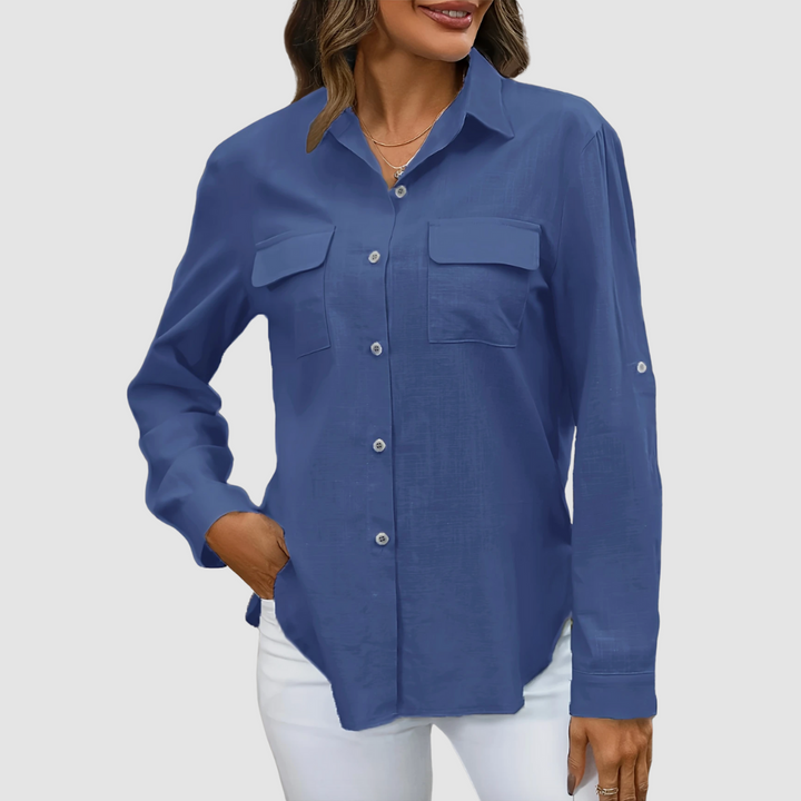Celest | Elegant pocket blouse