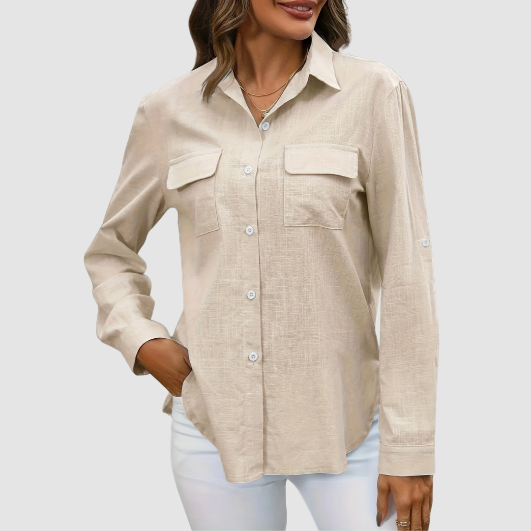 Celest | Elegant pocket blouse