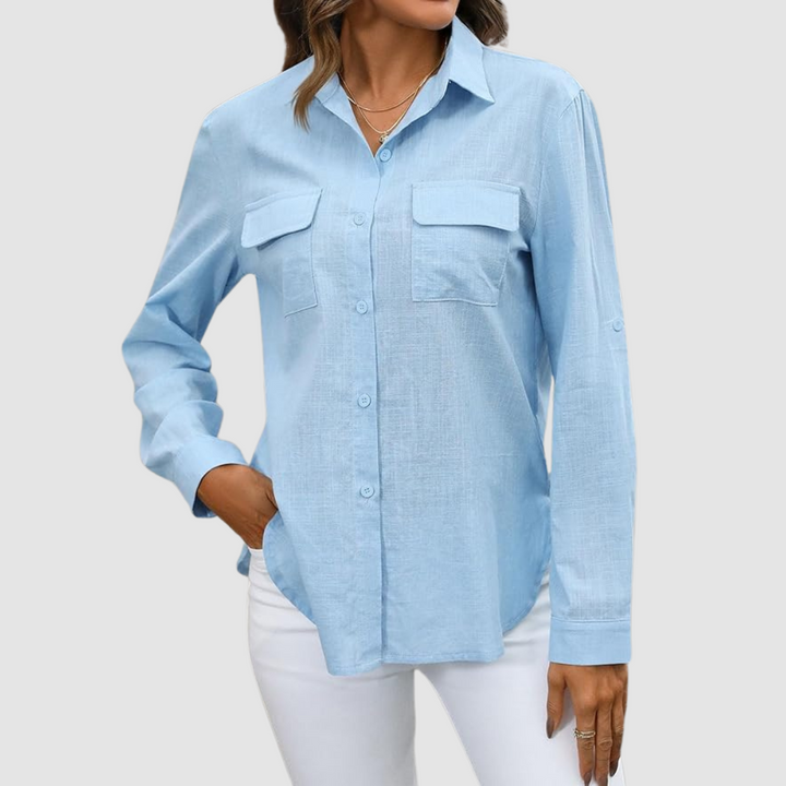Celest | Elegant pocket blouse