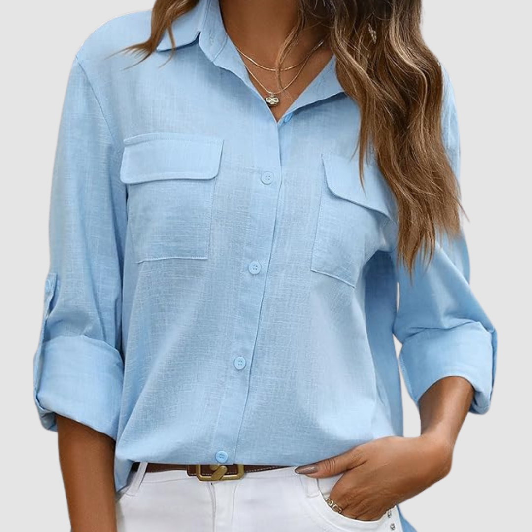Celest | Elegant pocket blouse