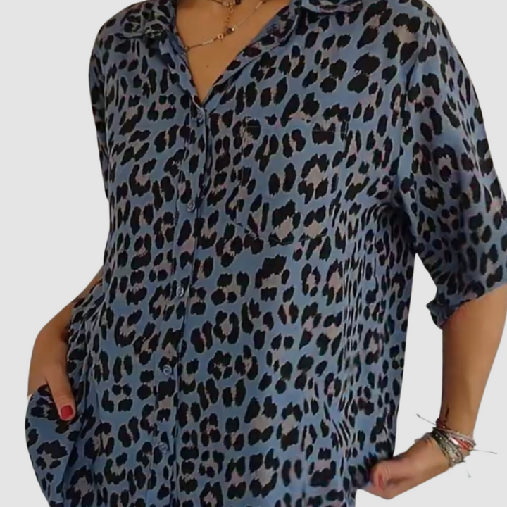 Casey | Stylish Leopard Print Blouse