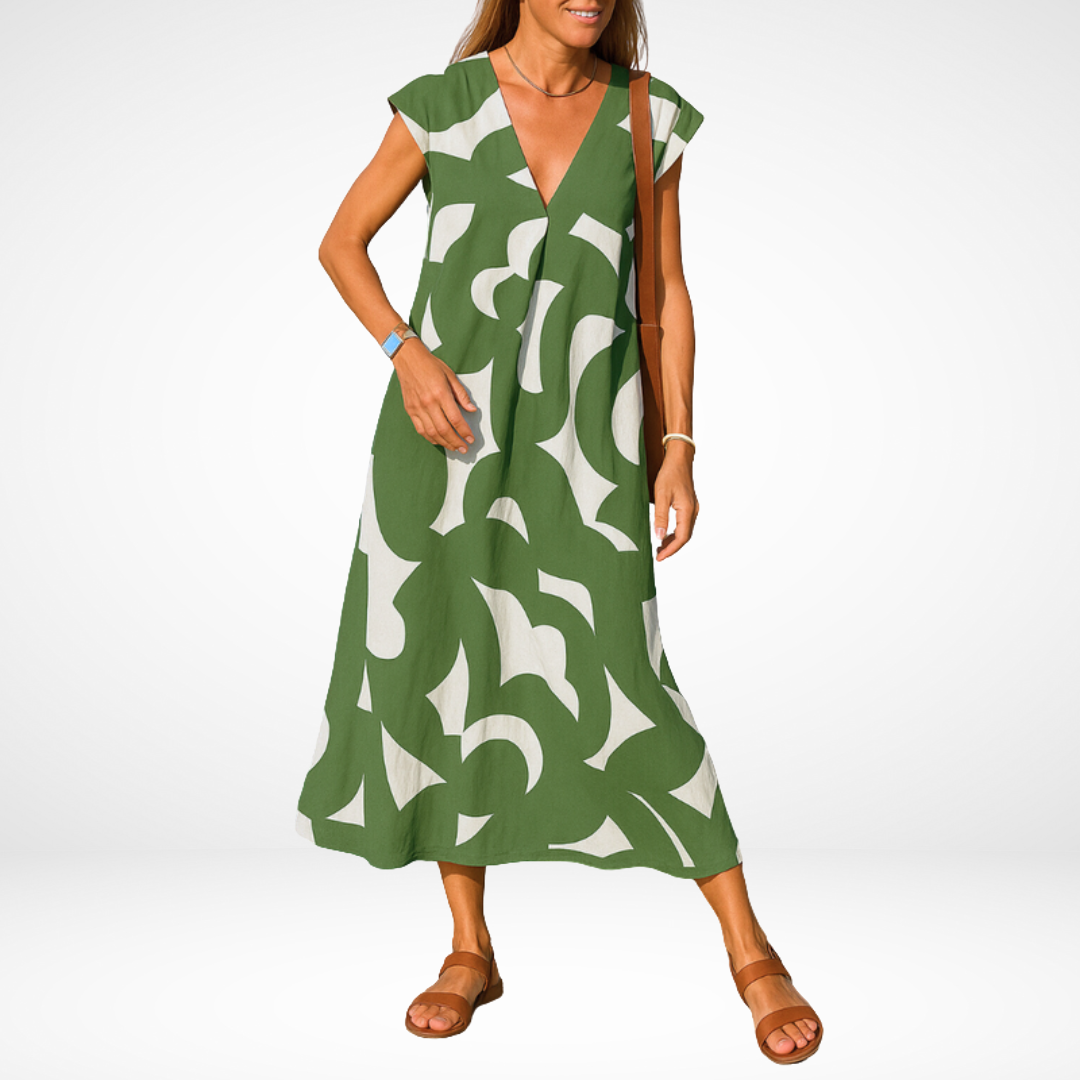 Carla | Flowy V-Neck Dress