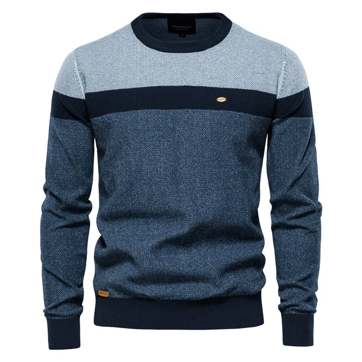 Marcus | Refined Color-Block Crew Sweater