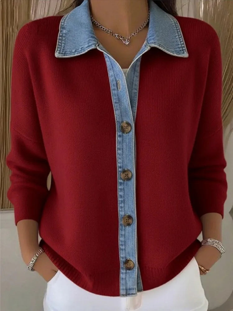 Camille | Polished Collar Button Sweater