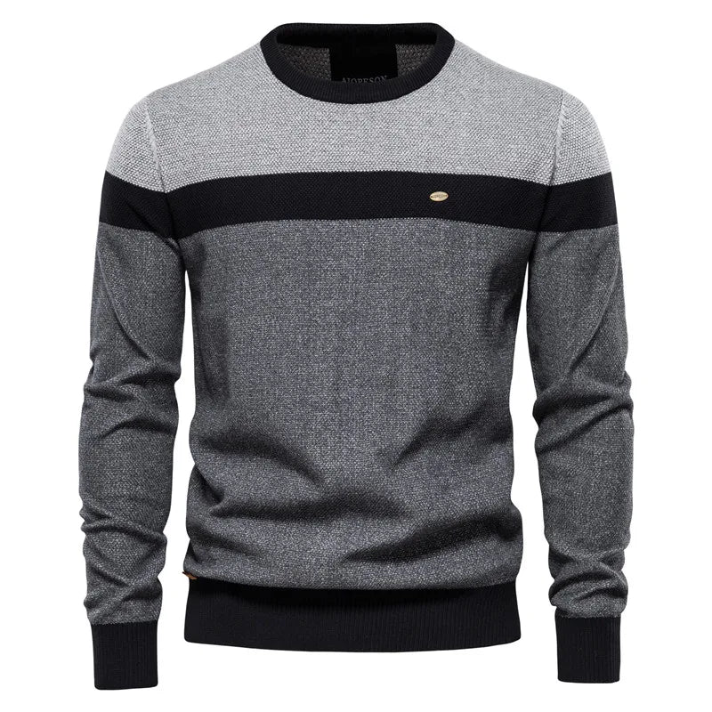 Marcus | Refined Color-Block Crew Sweater