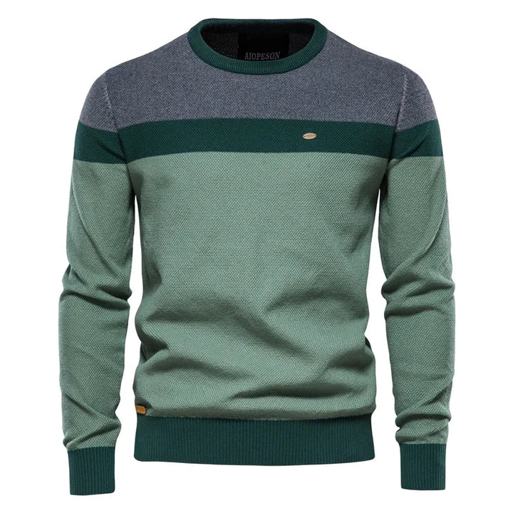 Marcus | Refined Color-Block Crew Sweater