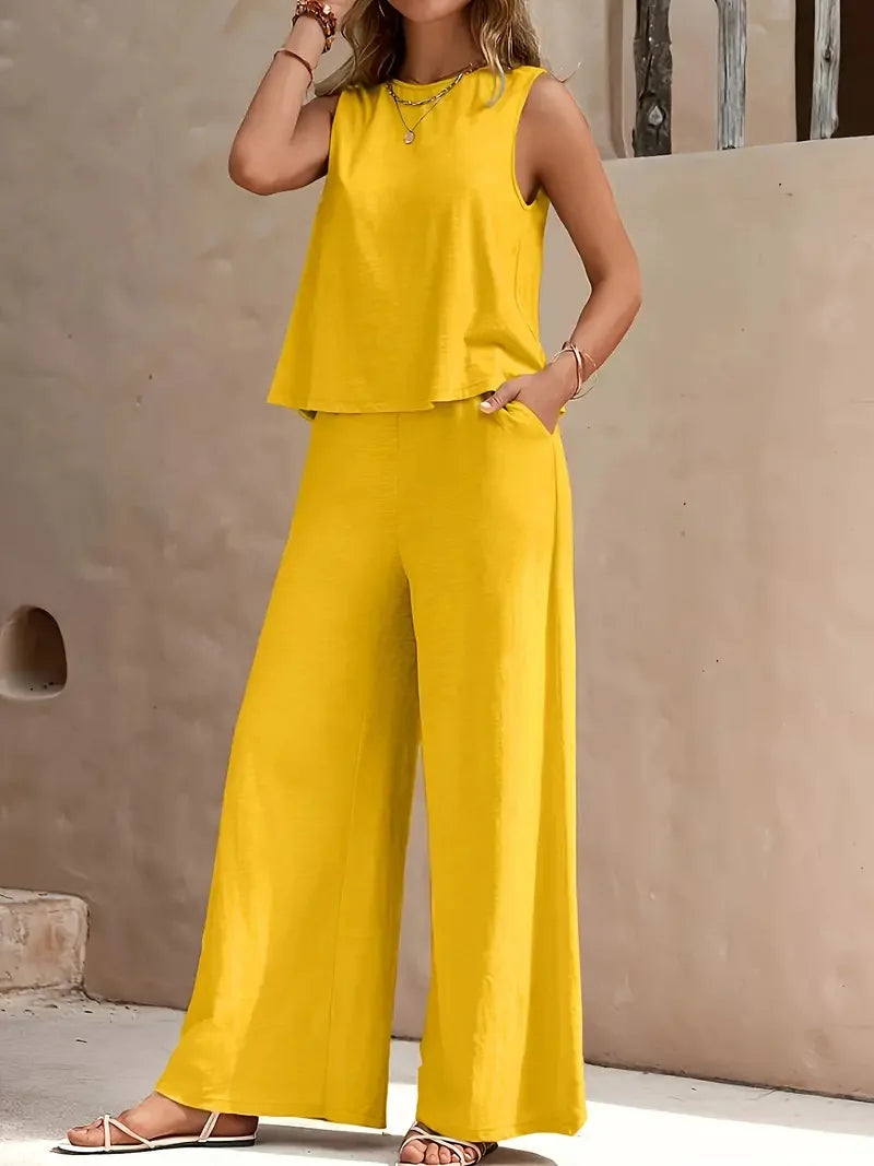Danielle | Sleeveless Two-Piece Set