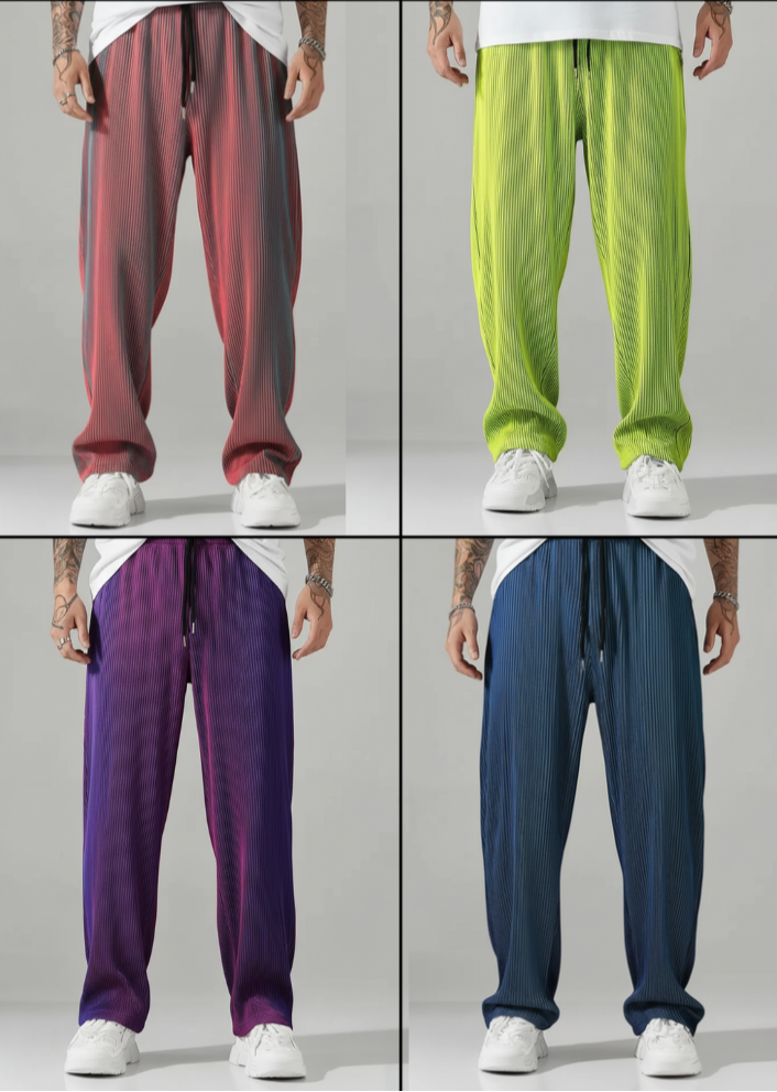 Ellison | Fluid Striped Straight-Leg Pants