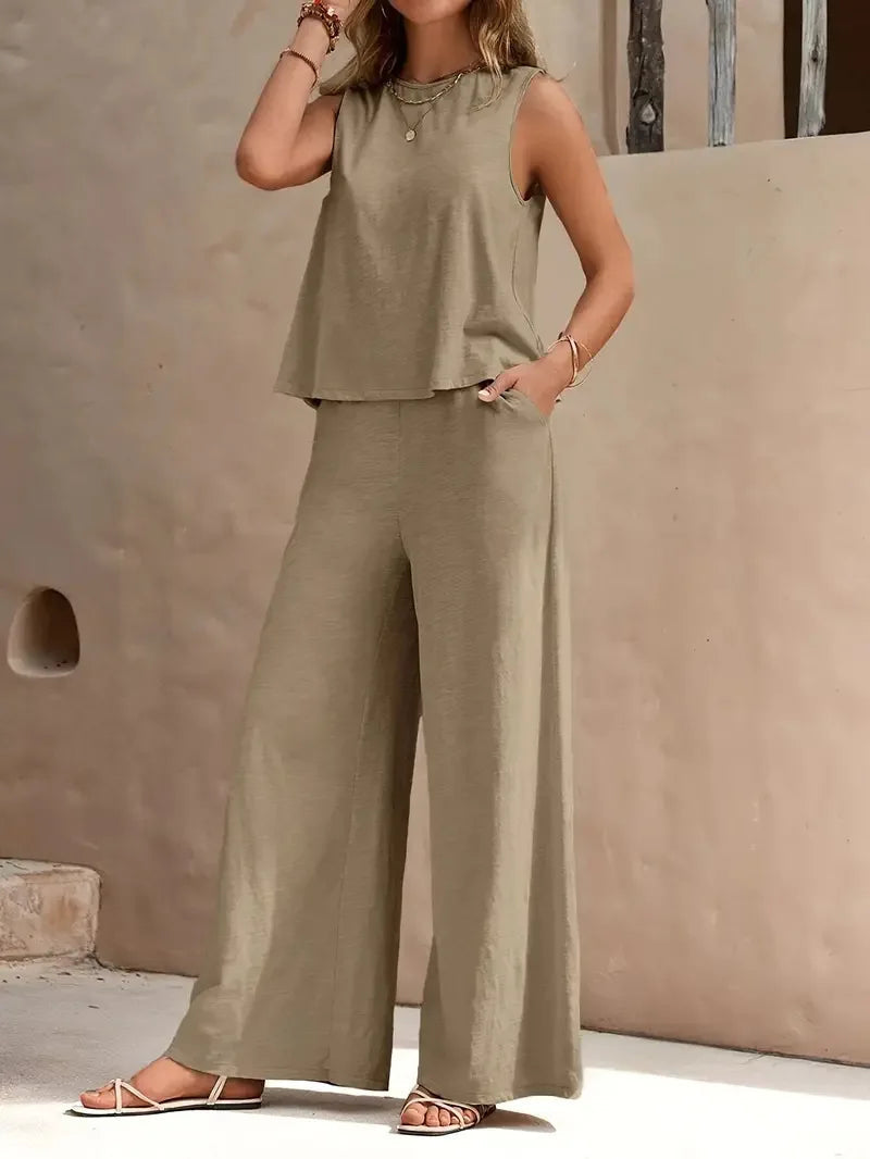 Danielle | Sleeveless Two-Piece Set