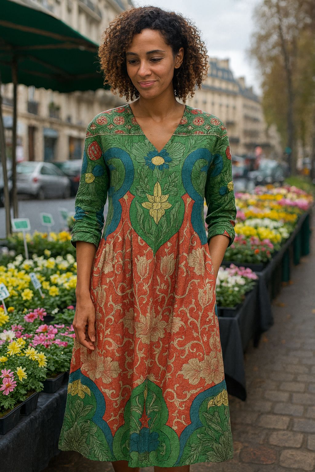 Bianca | Vintage Floral Long Dress