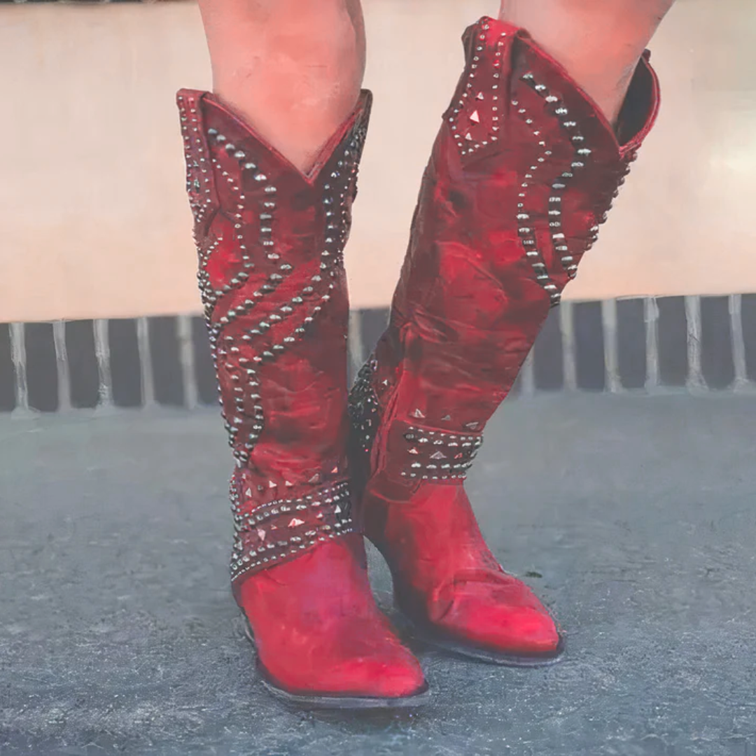 Lori | Western Knee-High Boots
