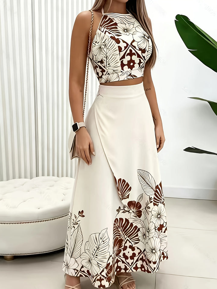 Delilah | Tropical-Print Two-Piece Set