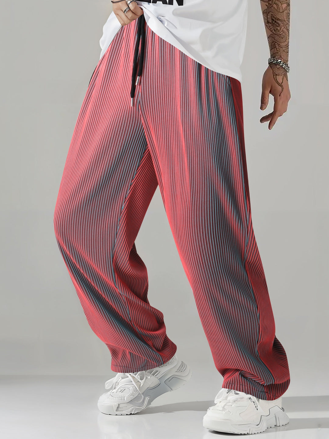 Ellison | Fluid Striped Straight-Leg Pants