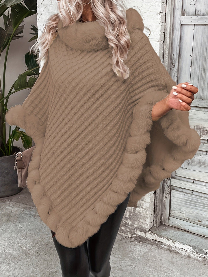 Rowena | Elegant Textured Cape Coat
