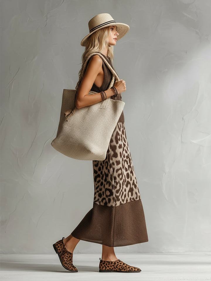 Alaina | Knitted Leopard Dress