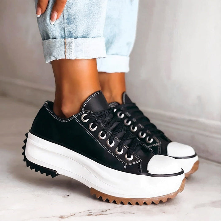 Jocelyn | Low-Top Thick-Heeled Shoes