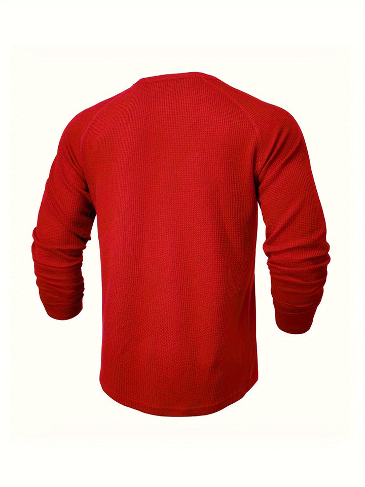 Connor | Classic Button-Neck Long Sleeve Tee