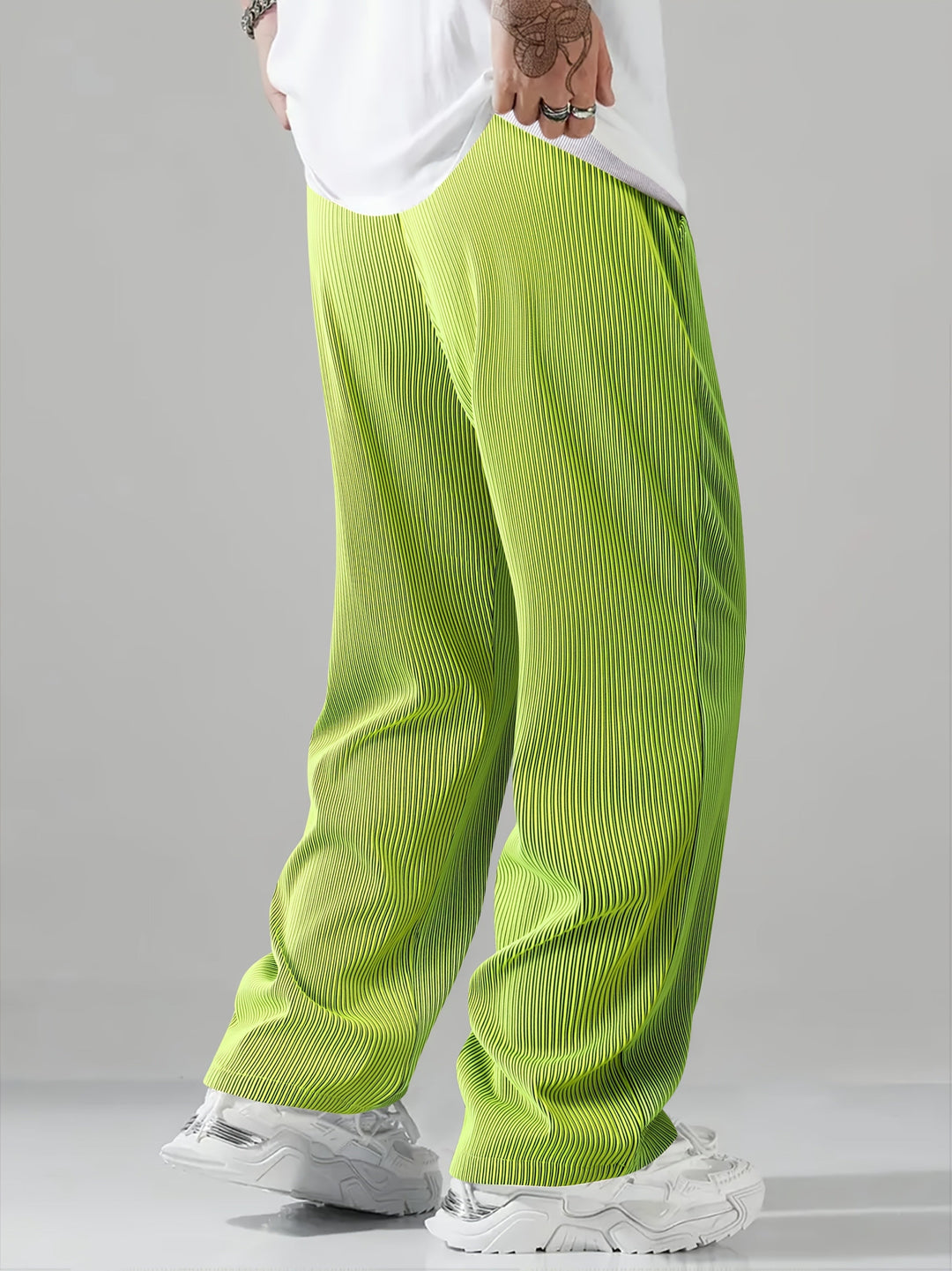 Ellison | Fluid Striped Straight-Leg Pants