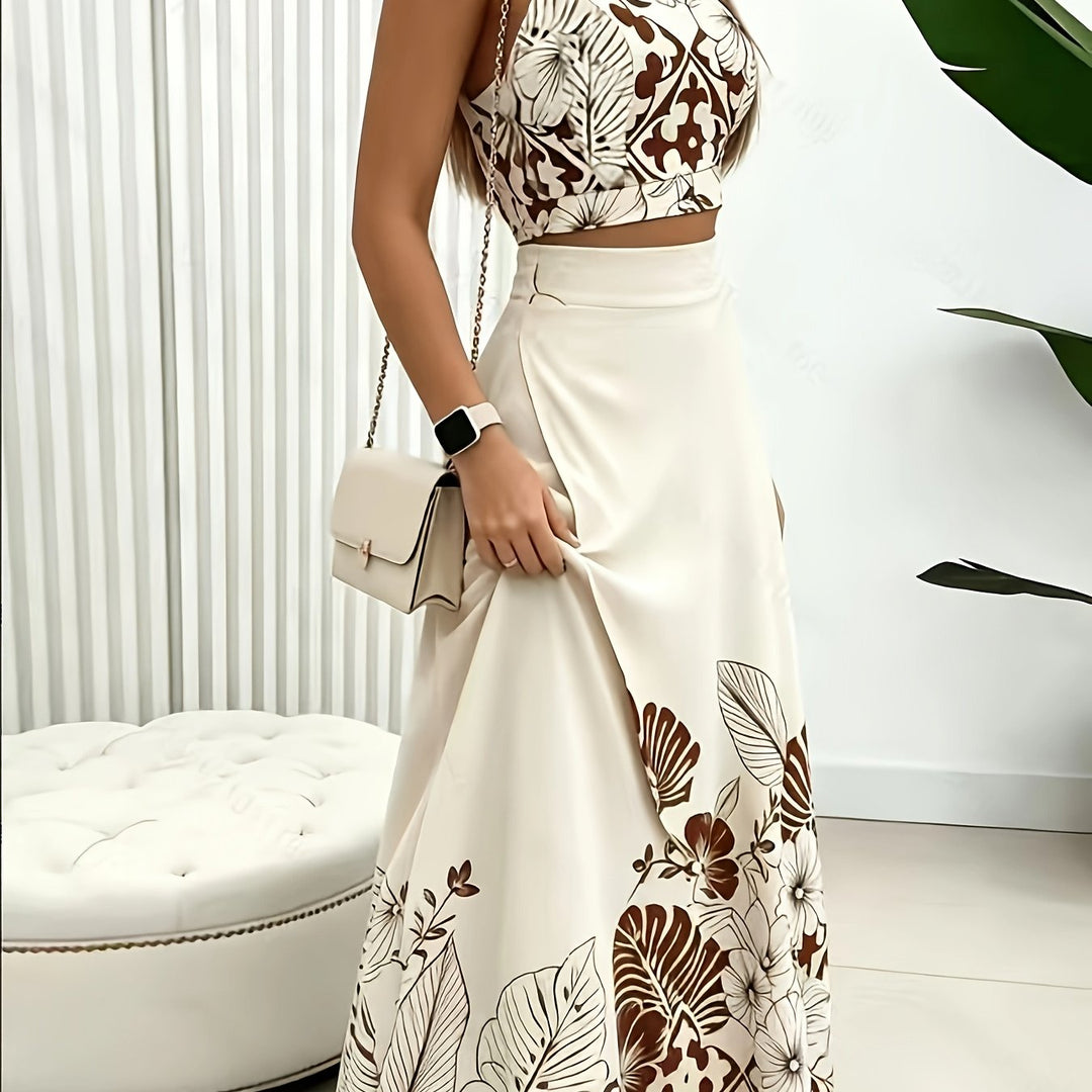 Delilah | Tropical-Print Two-Piece Set