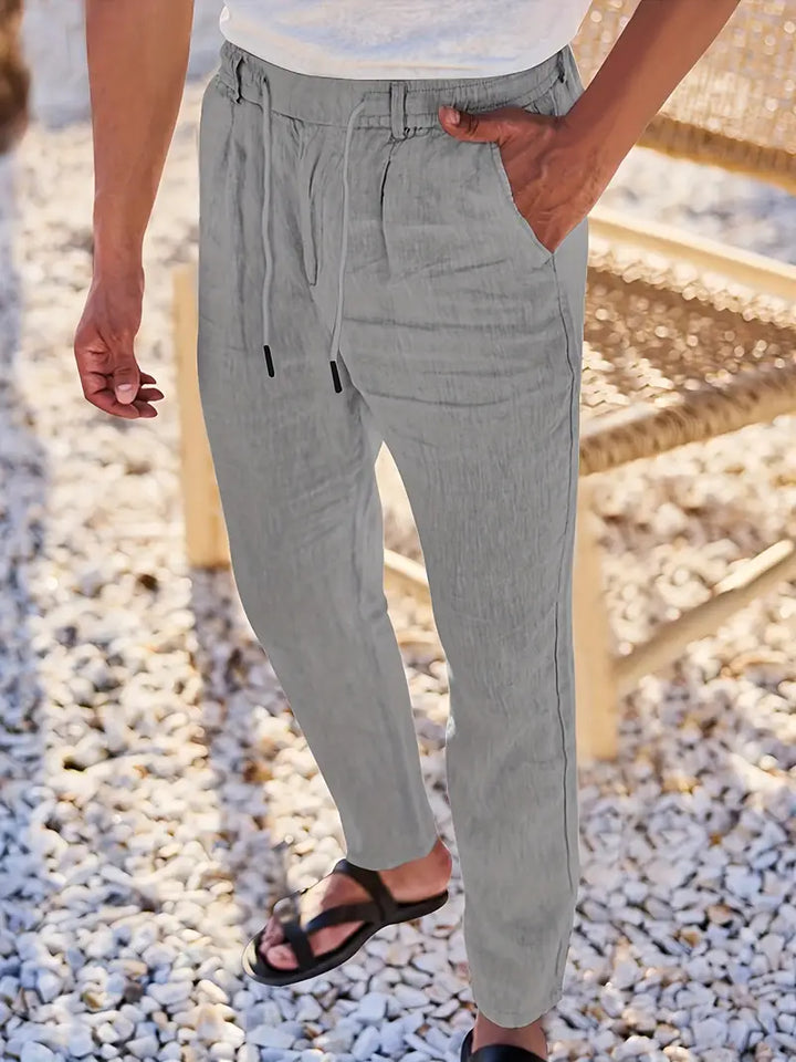 Evan | Easy Drawstring Tapered Fit Pants