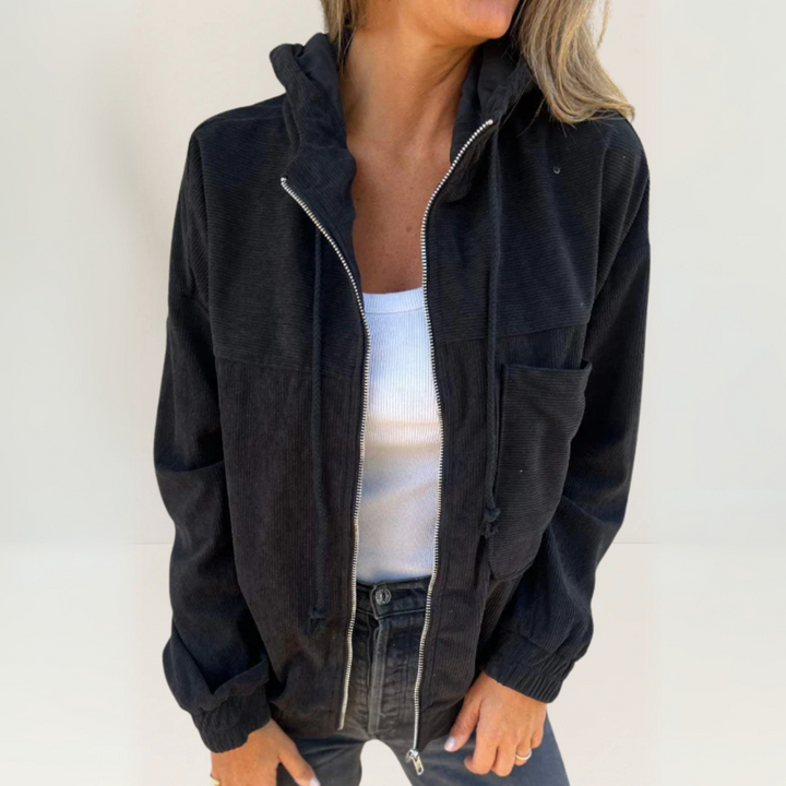 Karla | Relaxed Zip-Front Hooded Jacket