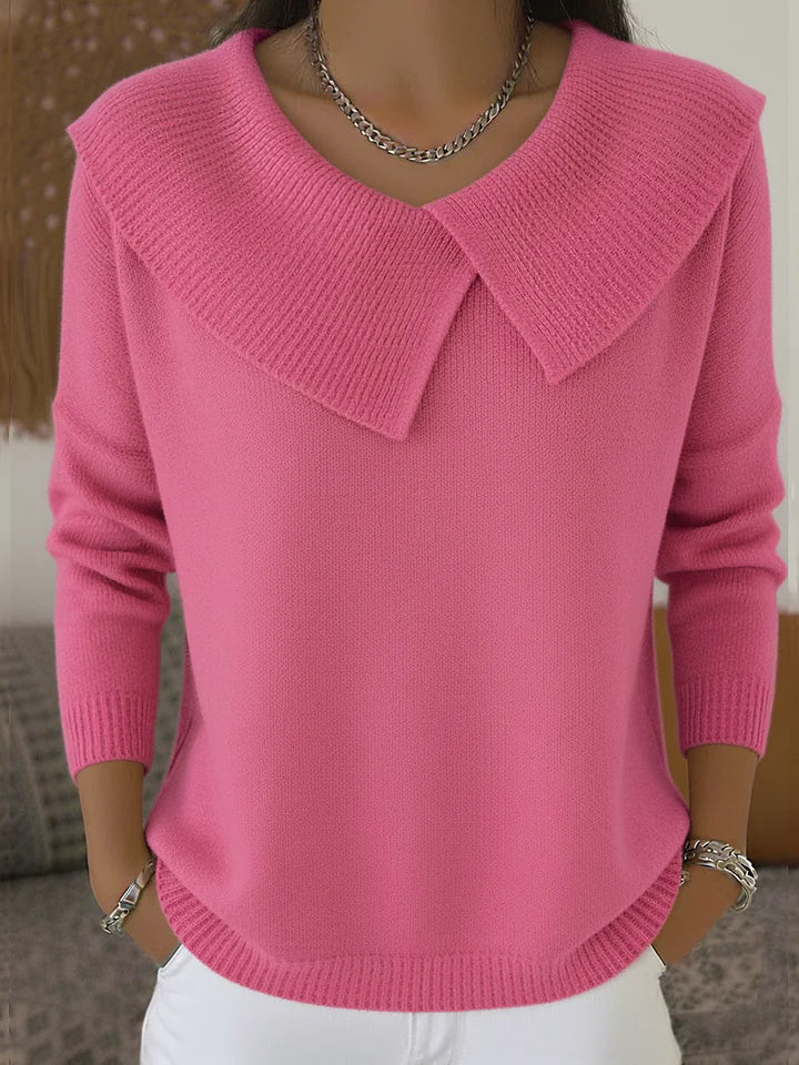 Kinsley | Cozy Festive Lapel Sweater