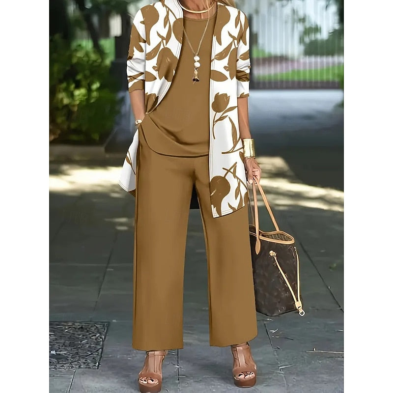 Rosanne | Elegant Floral Three-Piece Set