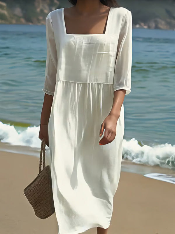 Evelyn | Effortless Square-Neck Dress