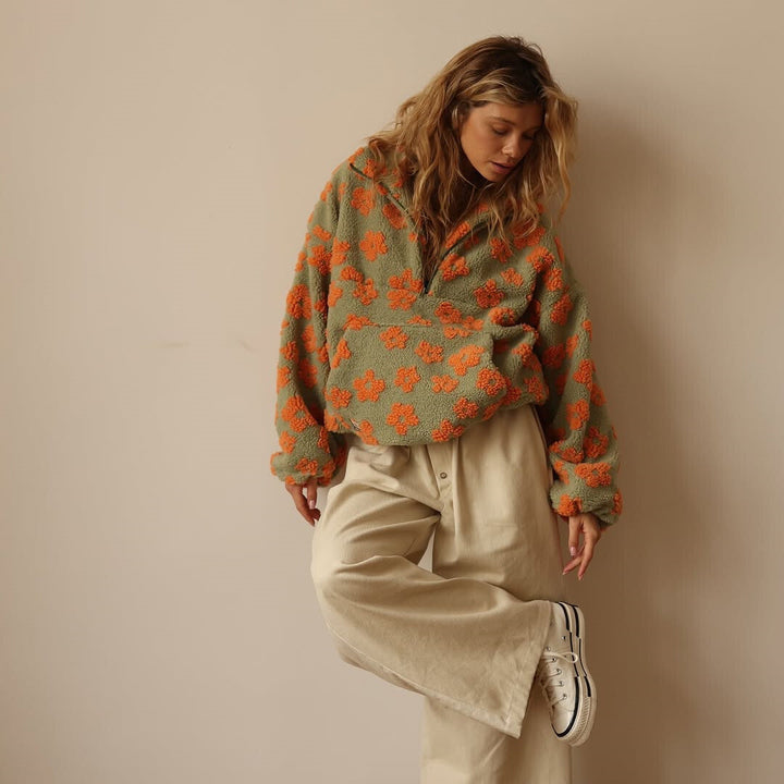 Daisy | Soft Floral Fleece Jacket