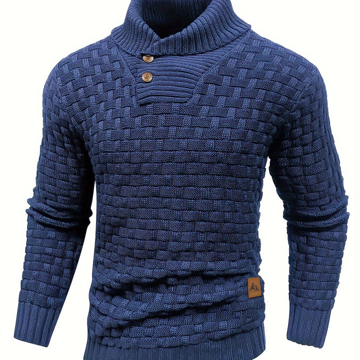 Hunter | Textured Button-Neck Sweater