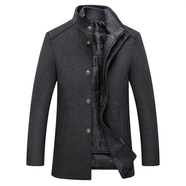 Robert | Elegant Stand Collar Coat