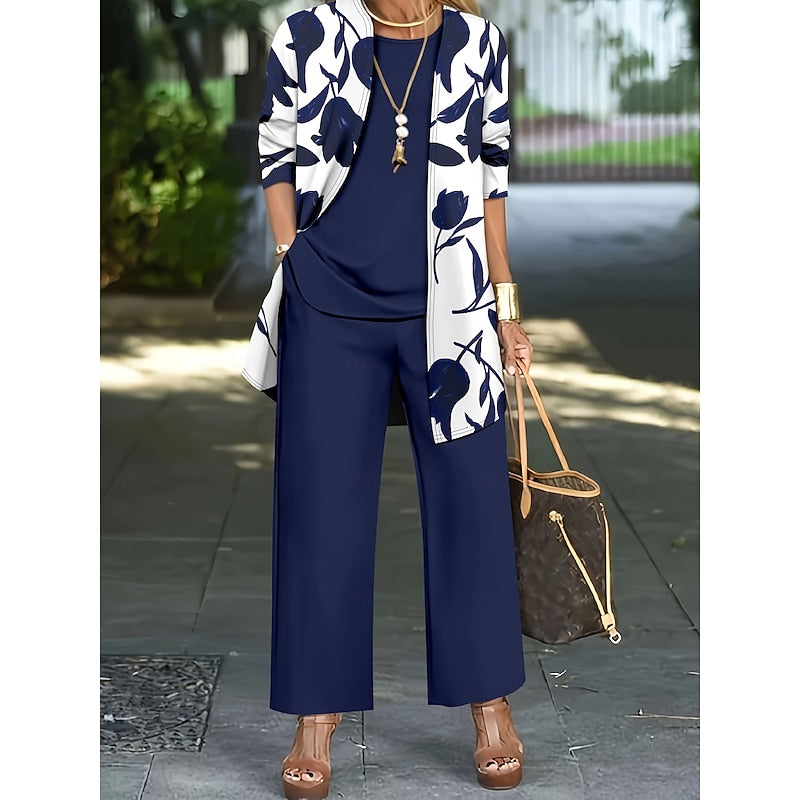 Rosanne | Elegant Floral Three-Piece Set
